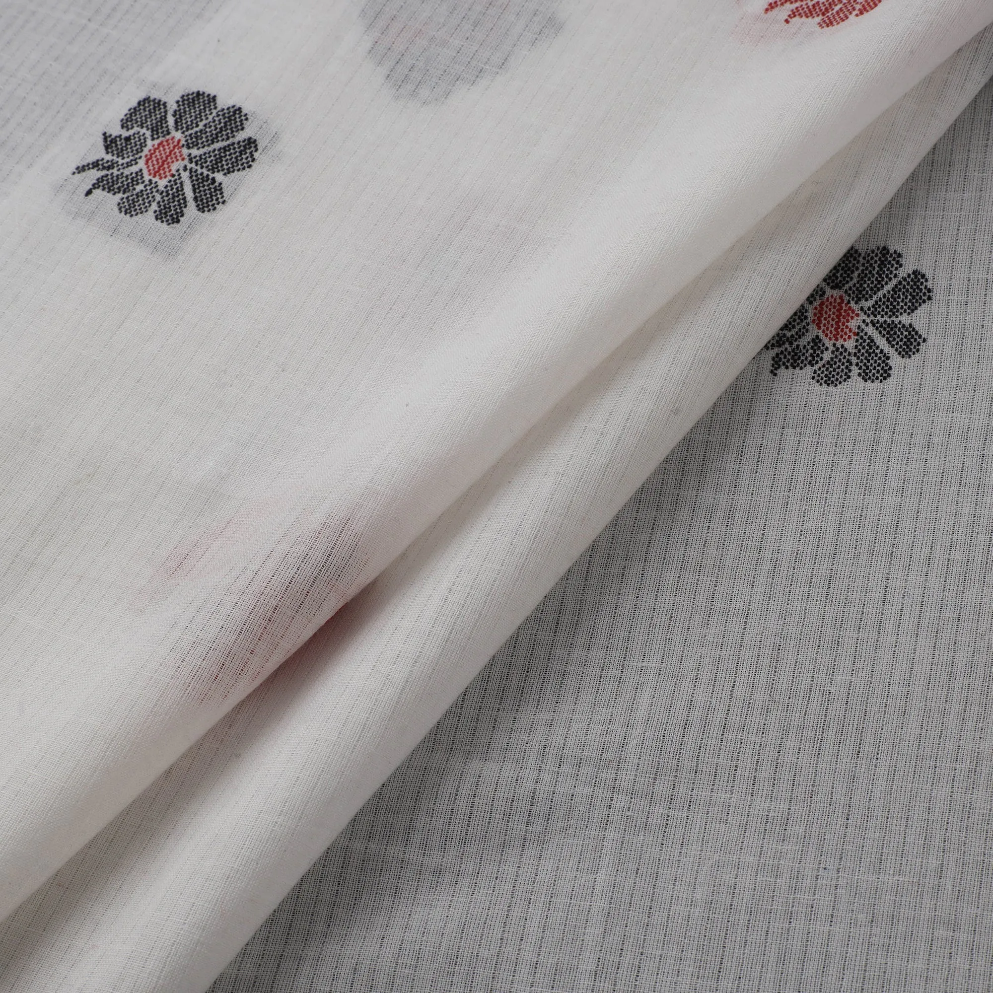 White - Prewashed Cotton Jacquard Fabric 07 sold by Itokri product image thumbnail 2