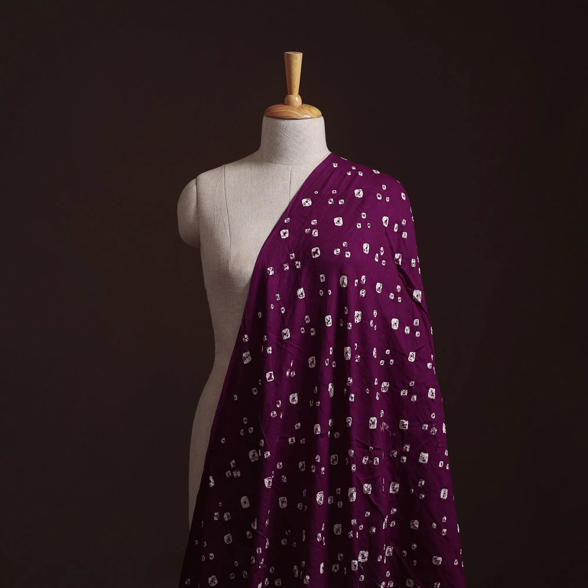 Purple - Kutch Tie-Dye Bandhani Cotton Fabric 30 sold by Itokri product image thumbnail 2