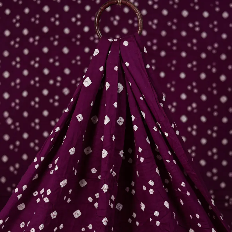 Purple - Kutch Tie-Dye Bandhani Cotton Fabric 30 made by Itokri