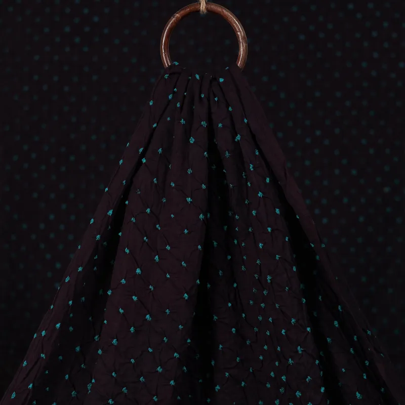 Black - Kutch Tie-Dye Bandhani Cotton Fabric 02 made by Itokri
