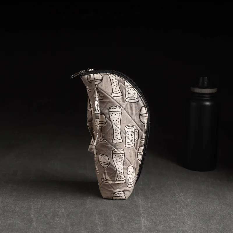 Grey - Handmade 1L Water Bottle Cover 22 made by Itokri