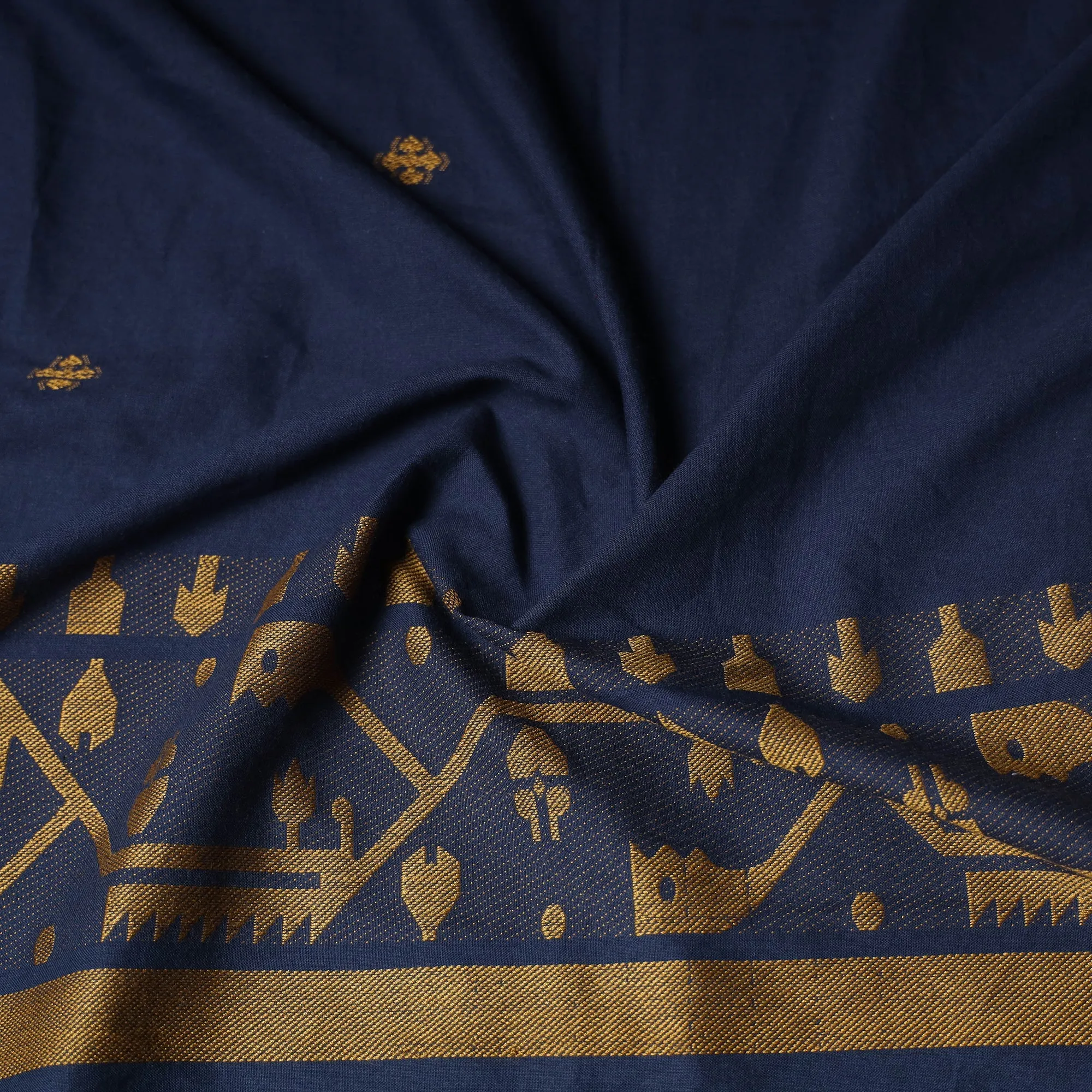Blue - Jacquard Weave Cotton Blouse Piece 44 sold by Itokri product image thumbnail 3