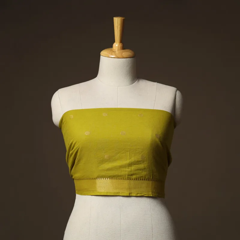Green - Jacquard Weave Cotton Blouse Piece 40 made by Itokri