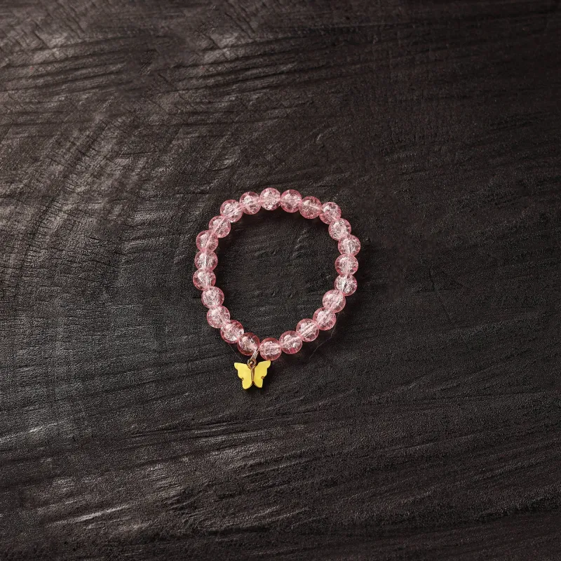 Handmade Crystal Beaded Rakhi / Bracelet with Butterfly Charm 11 made by Itokri