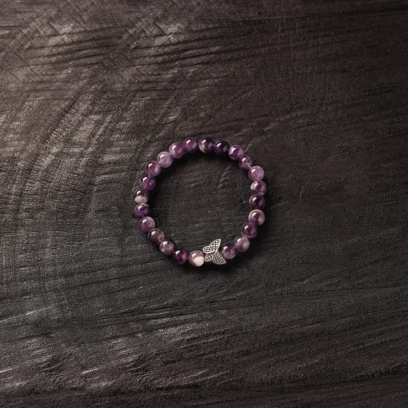 Handmade Crystal Beaded Rakhi / Bracelet with Butterfly Charm 25 made by Itokri