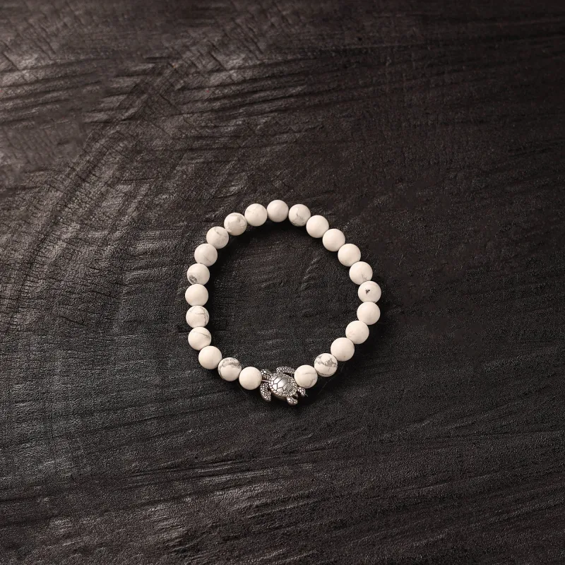 Handmade Stone Beaded Rakhi / Bracelet with Tortoise Charm 20 made by Itokri