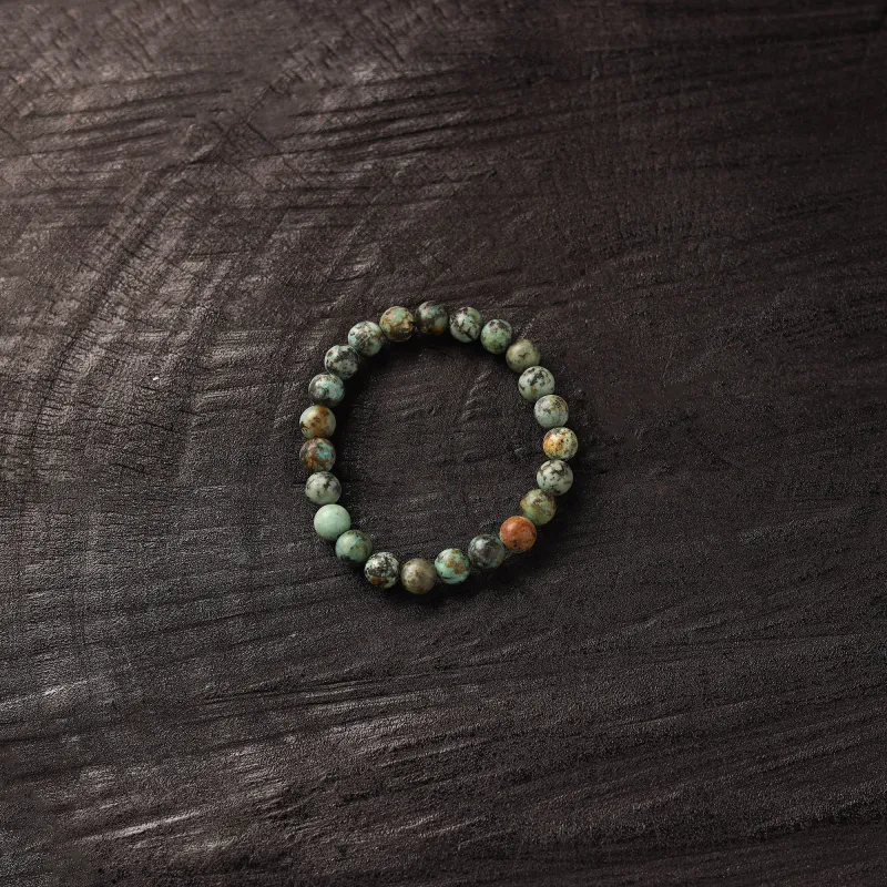 Handmade Natural Chrysocolla Stone Beaded Rakhi / Bracelet 18 made by Itokri