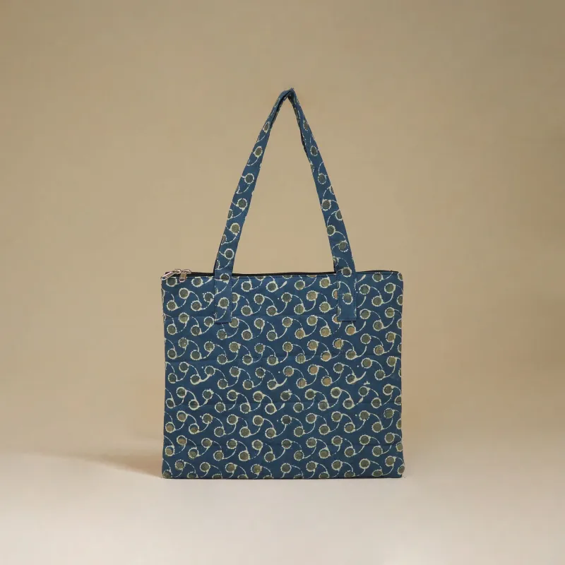 Blue - Handcrafted Quilted Handbag 09 made by Itokri