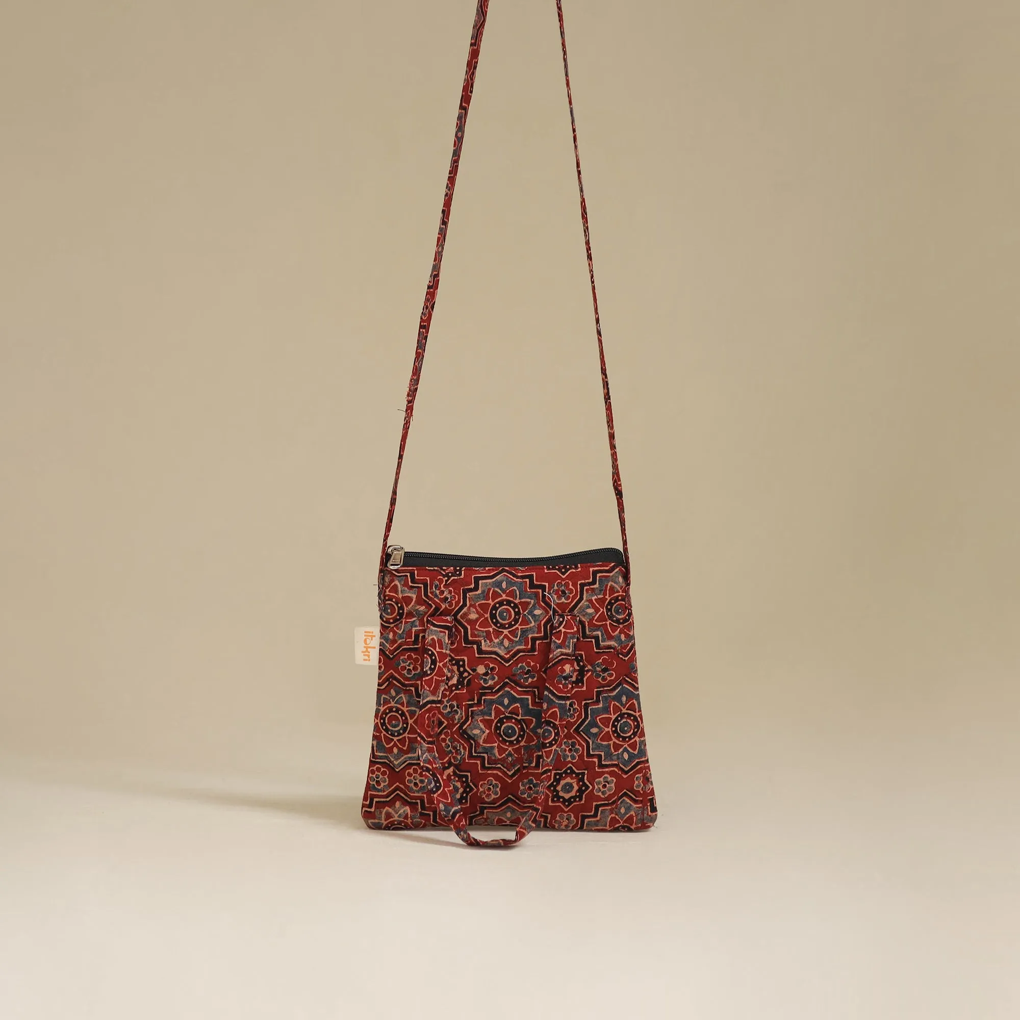Red - Handcrafted Quilted Sling Bag 80 sold by Itokri product image thumbnail 2