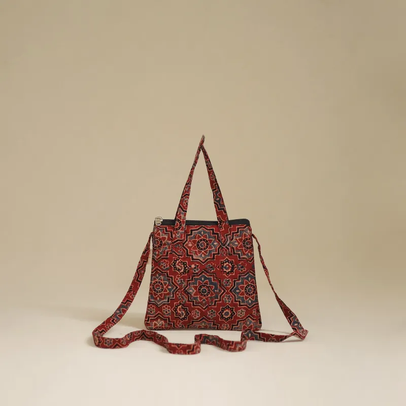 Red - Handcrafted Quilted Sling Bag 80 made by Itokri