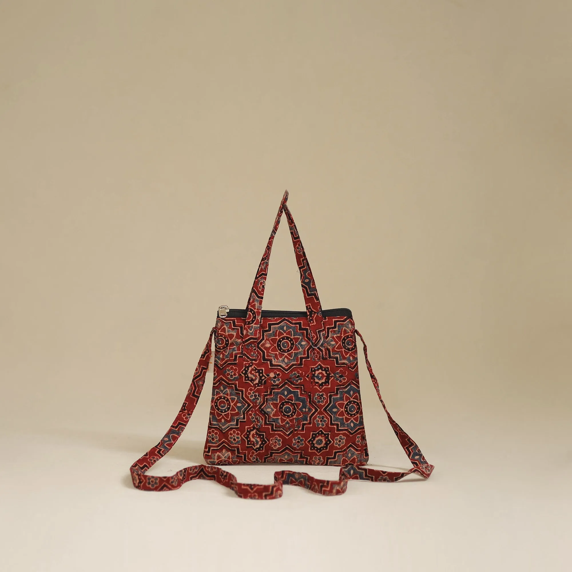 Red - Handcrafted Quilted Sling Bag 80 sold by Itokri