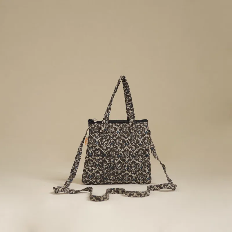 Brown - Handcrafted Quilted Sling Bag 53 made by Itokri