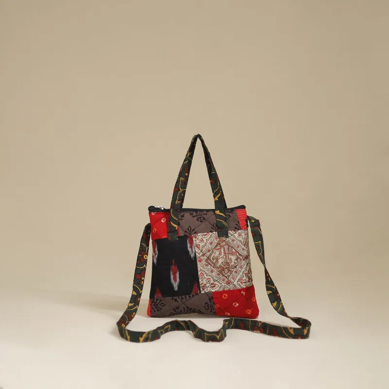Multicolor - Handmade Quilted Patchwork Sling Bag 39 made by Itokri