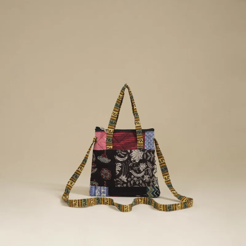 Multicolor - Handmade Quilted Patchwork Sling Bag 36 made by Itokri
