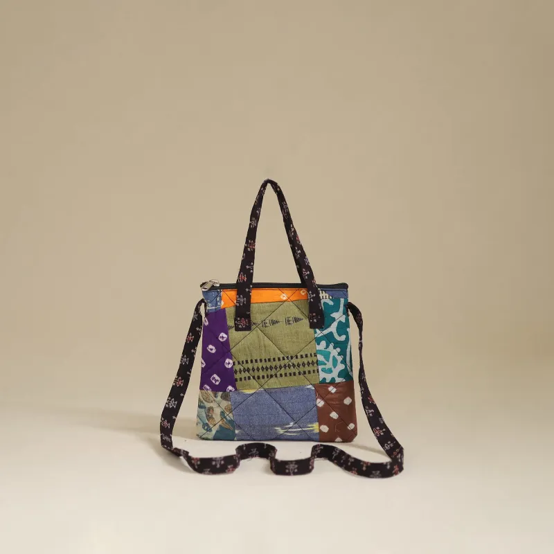 Multicolor - Handmade Quilted Patchwork Sling Bag 29 made by Itokri