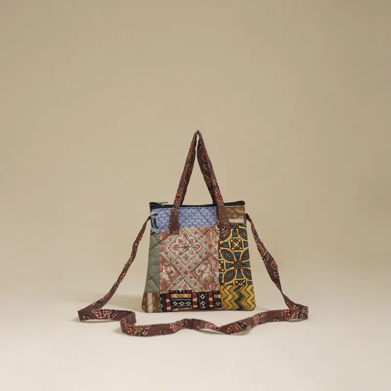 Multicolor - Handmade Quilted Patchwork Sling Bag 14 made by Itokri