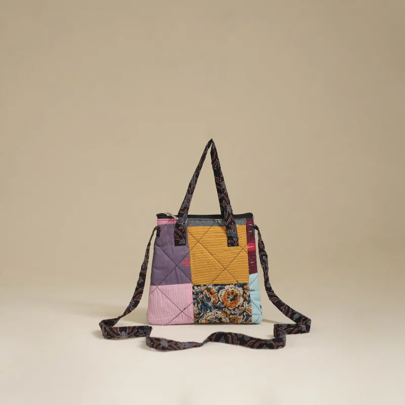 Multicolor - Handmade Quilted Patchwork Sling Bag 09 made by Itokri
