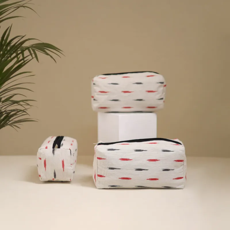 Handcrafted Fabric Toiletry Bags (Set of 3) 33 made by Itokri