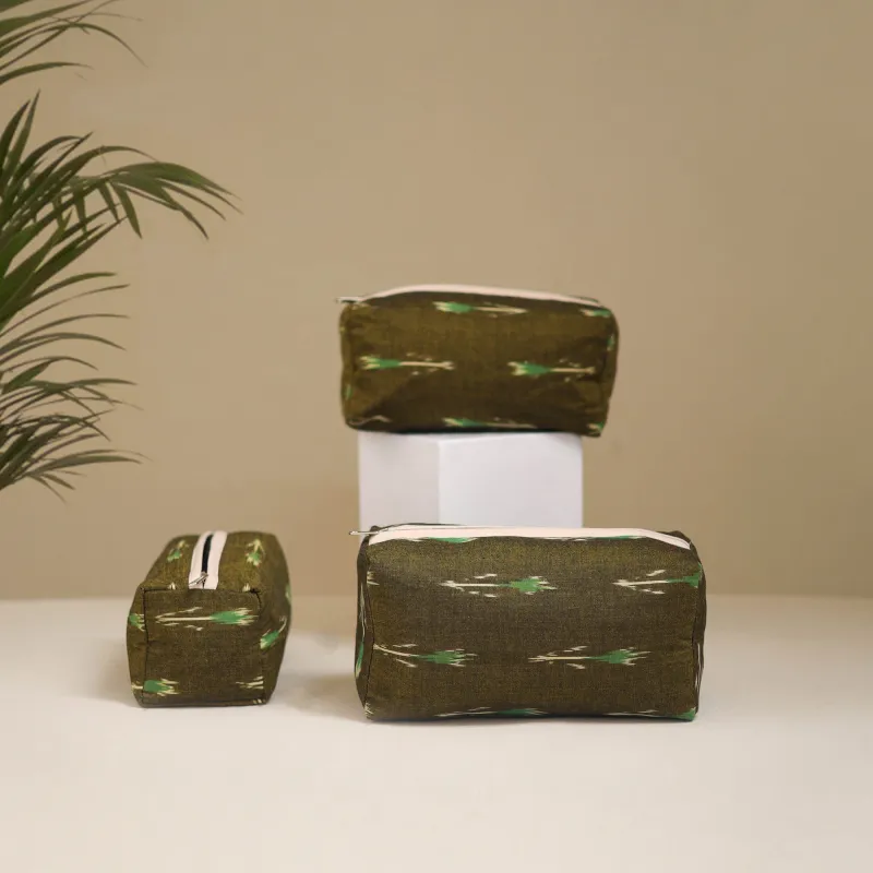 Handcrafted Fabric Toiletry Bags (Set of 3) 29 made by Itokri