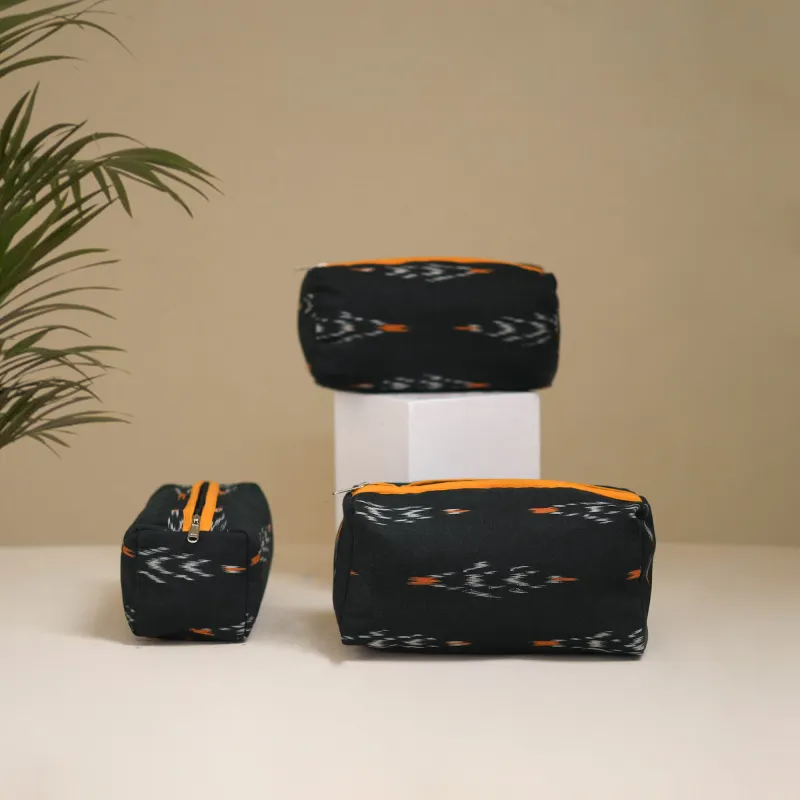 Handcrafted Fabric Toiletry Bags (Set of 3) 21 made by Itokri