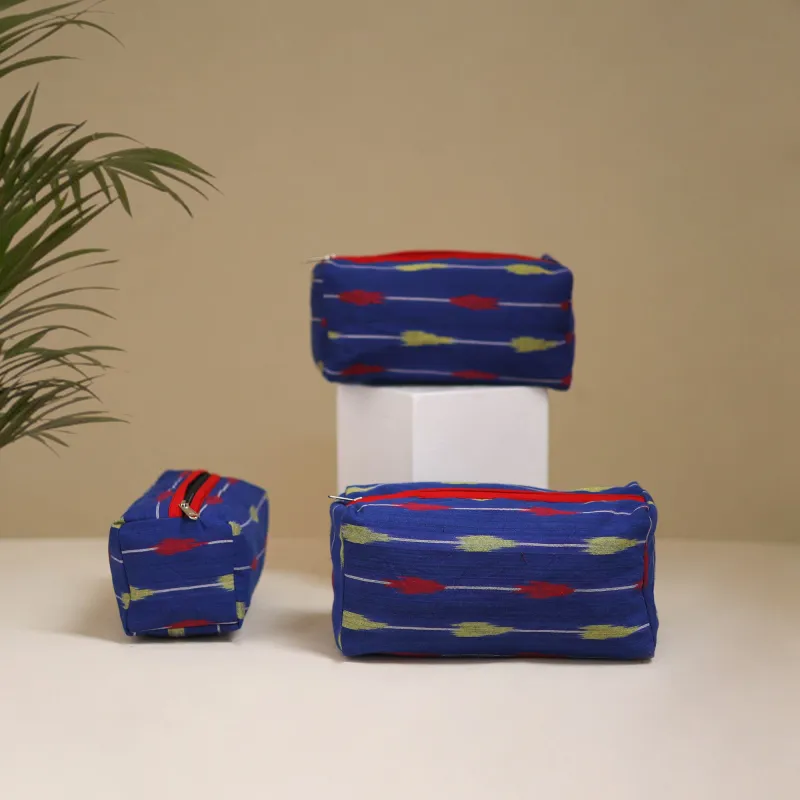 Handcrafted Fabric Toiletry Bags (Set of 3) 10 made by Itokri