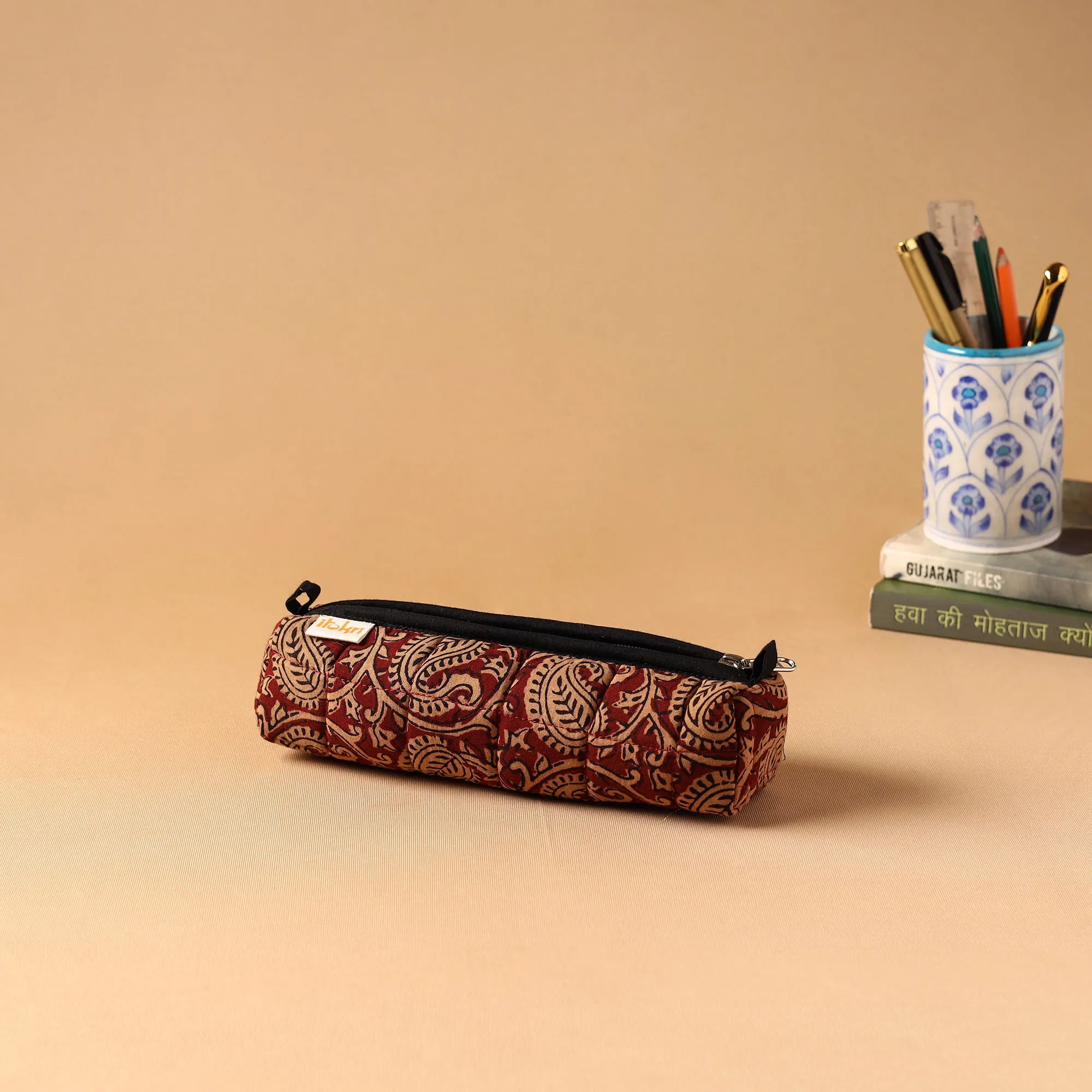 Handcrafted Quilted Pencil Pouch 15 sold by Itokri