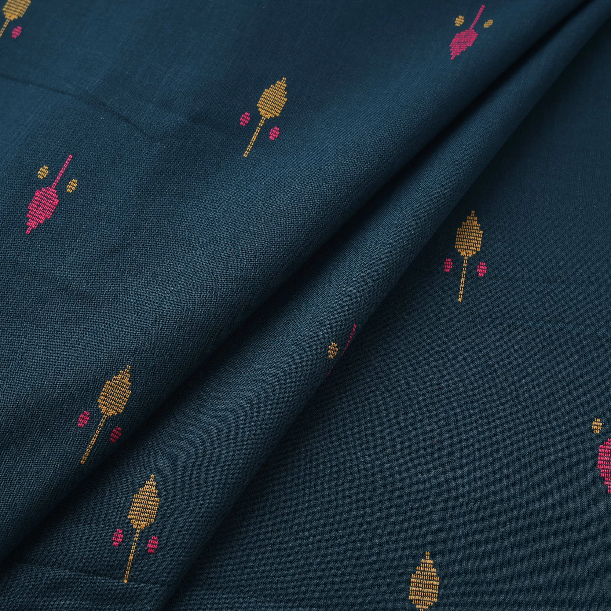 Blue - Prewashed Cotton Jacquard Buti Fabric 26 sold by Itokri product image thumbnail 2