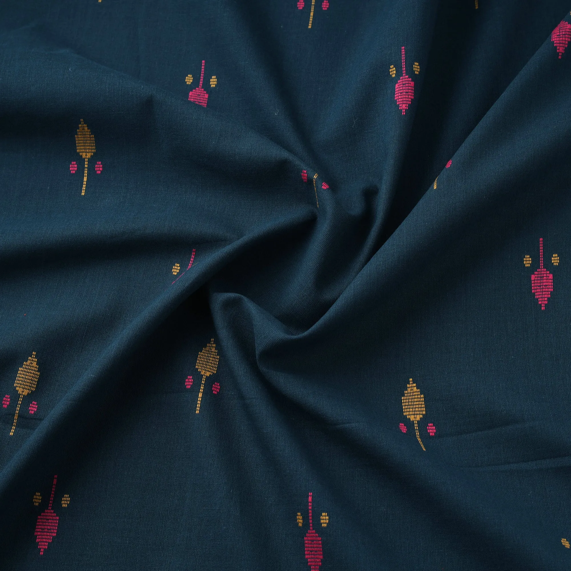 Blue - Prewashed Cotton Jacquard Buti Fabric 26 sold by Itokri product image thumbnail 3