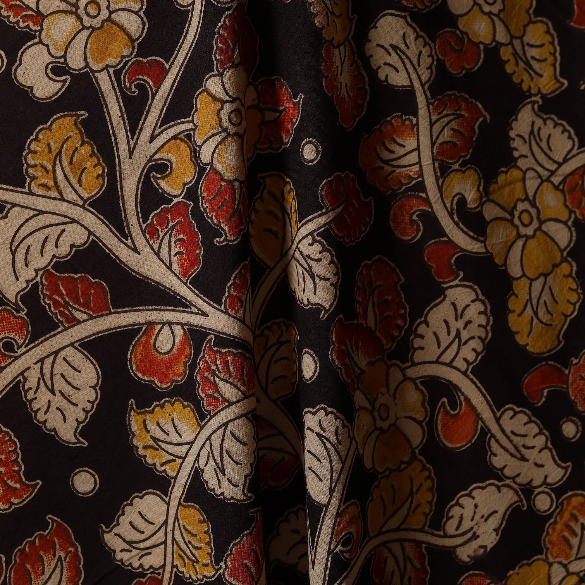 Black - Printed Cotton Kalamkari Fabric 36 sold by Itokri product image thumbnail 3