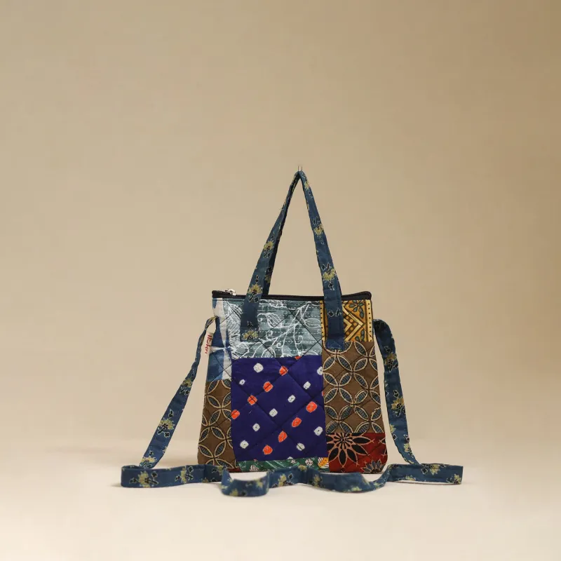 Multicolor - Handmade Quilted Patchwork Sling Bag 42 made by Itokri