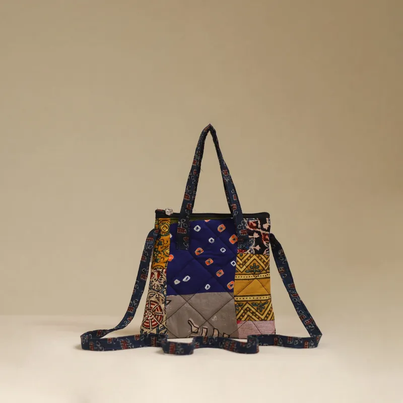 Multicolor - Handmade Quilted Patchwork Sling Bag 34 made by Itokri
