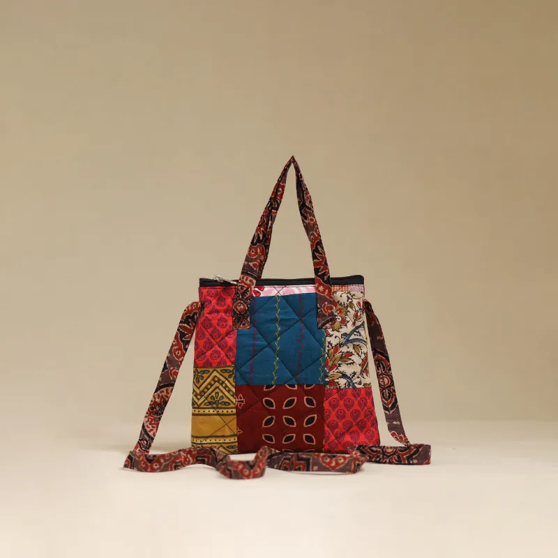 Multicolor - Handmade Quilted Patchwork Sling Bag 10 made by Itokri