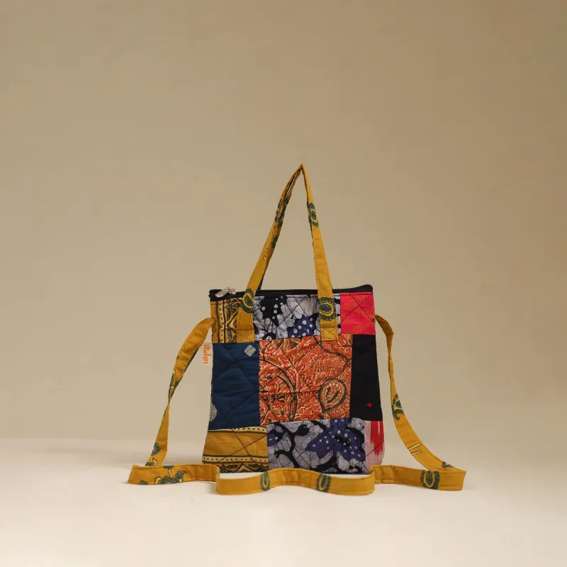 Multicolor - Handmade Quilted Patchwork Sling Bag 03 made by Itokri
