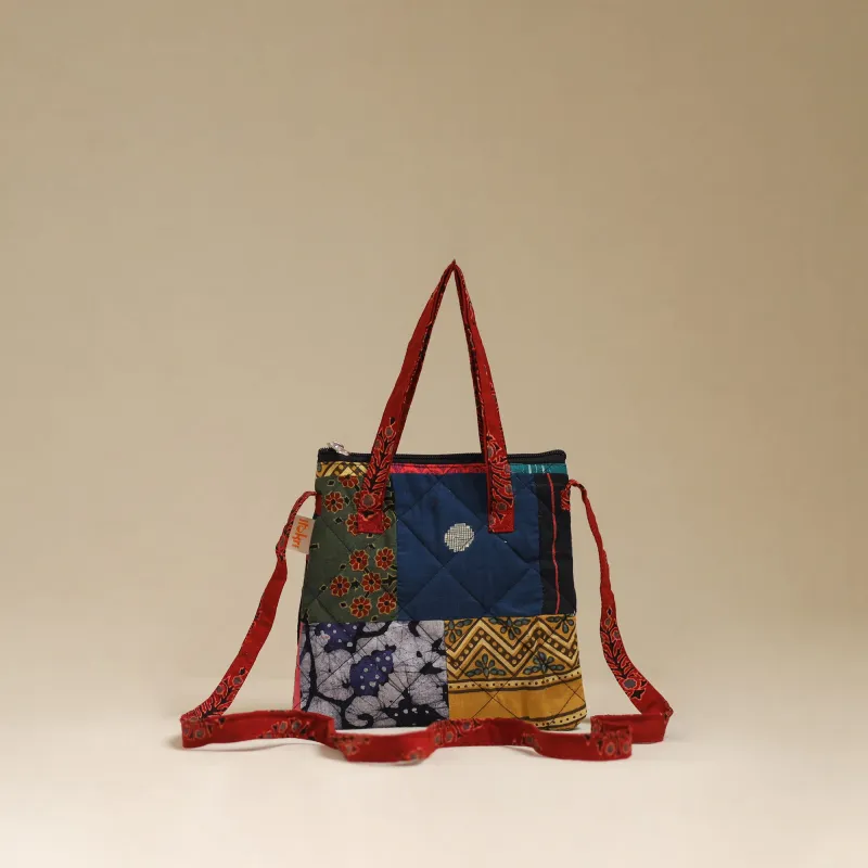 Multicolor - Handmade Quilted Patchwork Sling Bag 01 made by Itokri