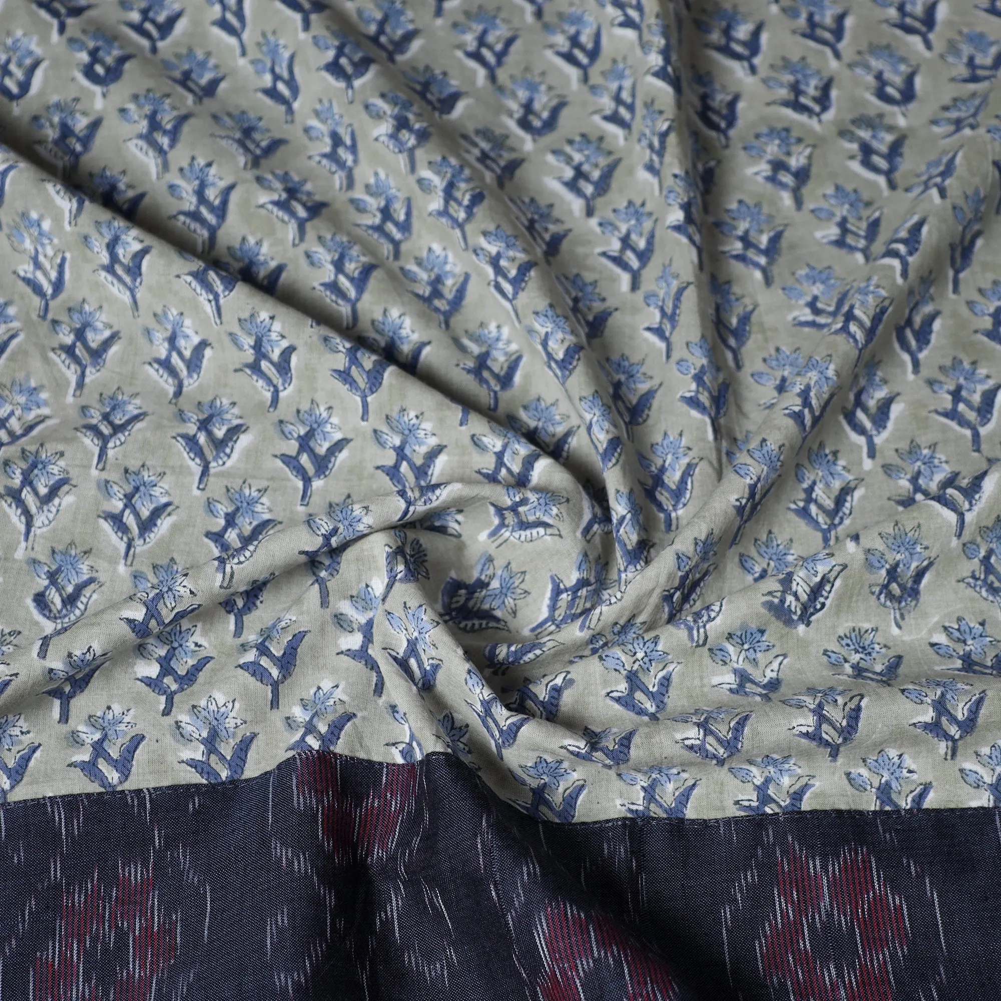 Green - Sanganeri Hand Block Print Cotton Blouse Piece 27 sold by Itokri product image thumbnail 3