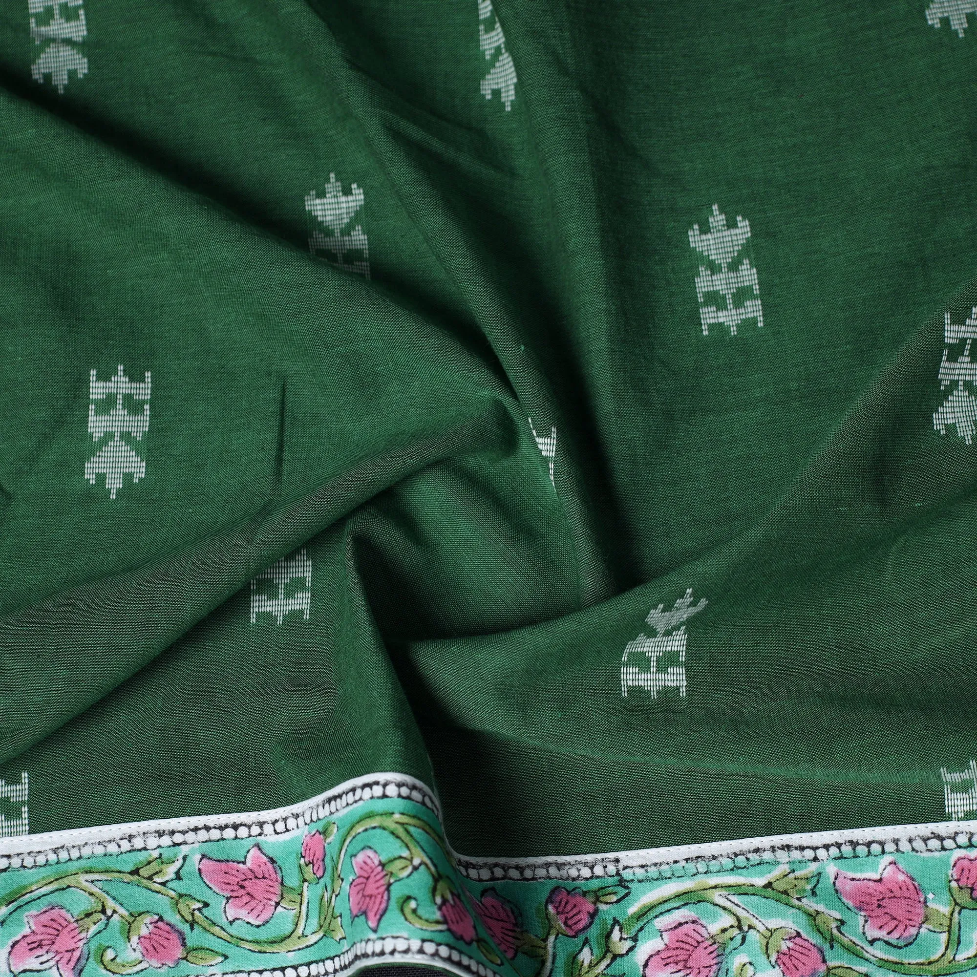 Green - Jacquard Weave Cotton Blouse Piece 14 sold by Itokri product image thumbnail 3