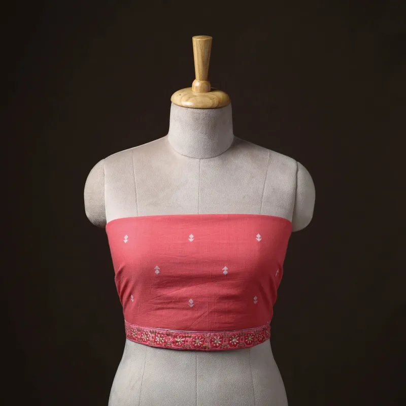 Pink - Jacquard Weave Cotton Blouse Piece 09 made by Itokri