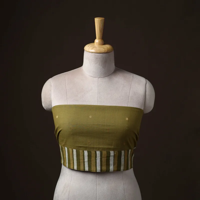 Green - Jacquard Weave Cotton Blouse Piece 05 made by Itokri