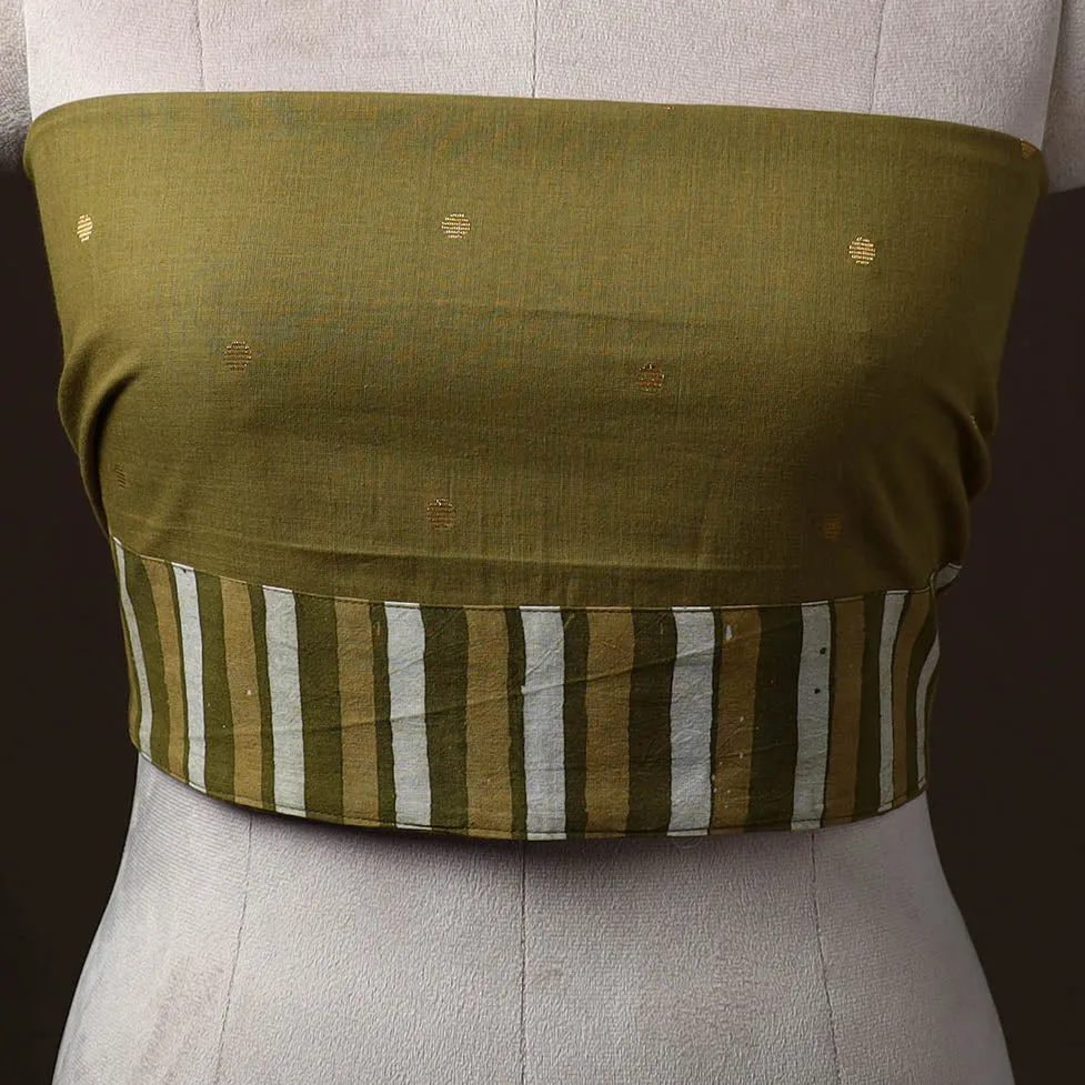 Green - Jacquard Weave Cotton Blouse Piece 05 sold by Itokri product image thumbnail 2