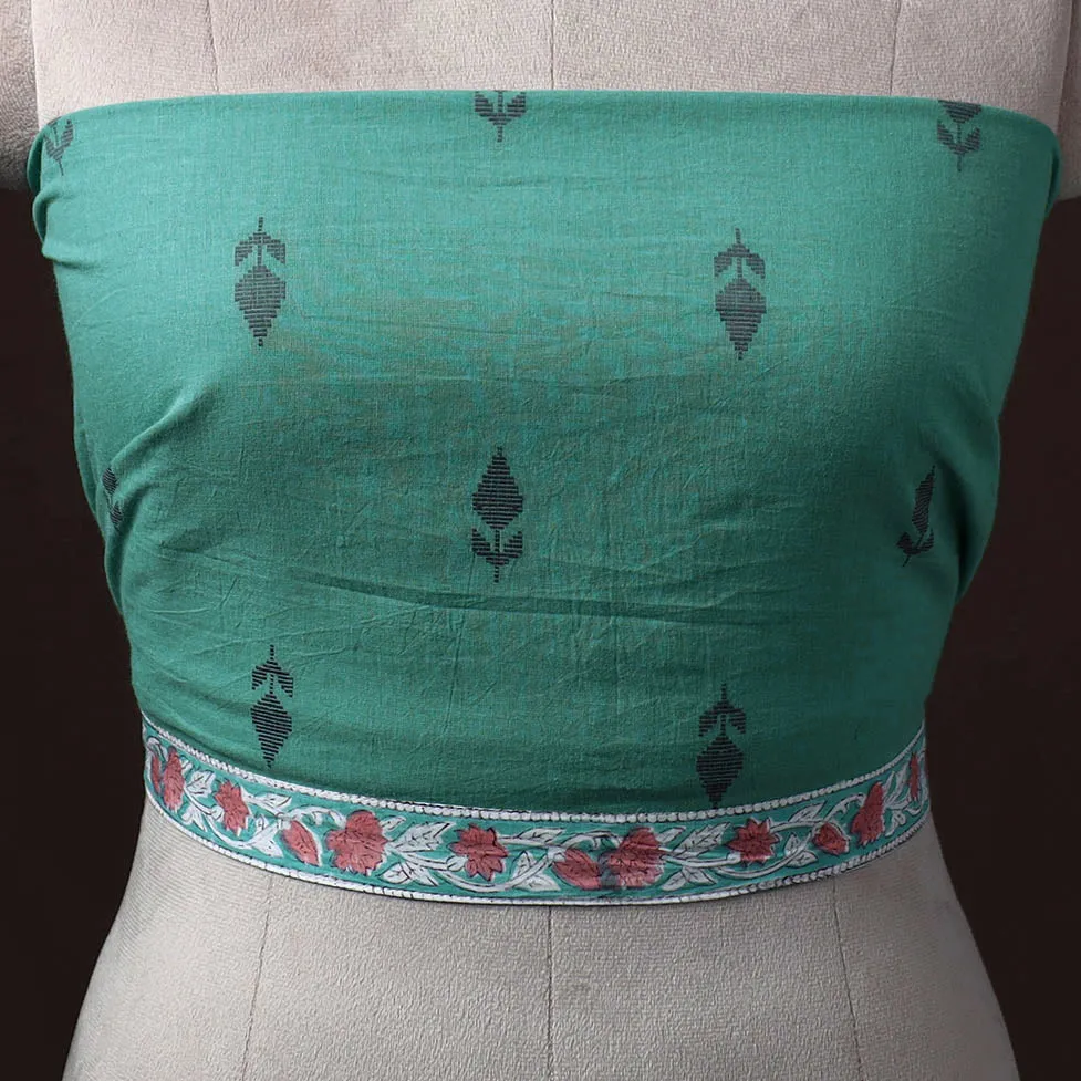 Green - Jacquard Weave Cotton Blouse Piece 01 sold by Itokri product image thumbnail 2