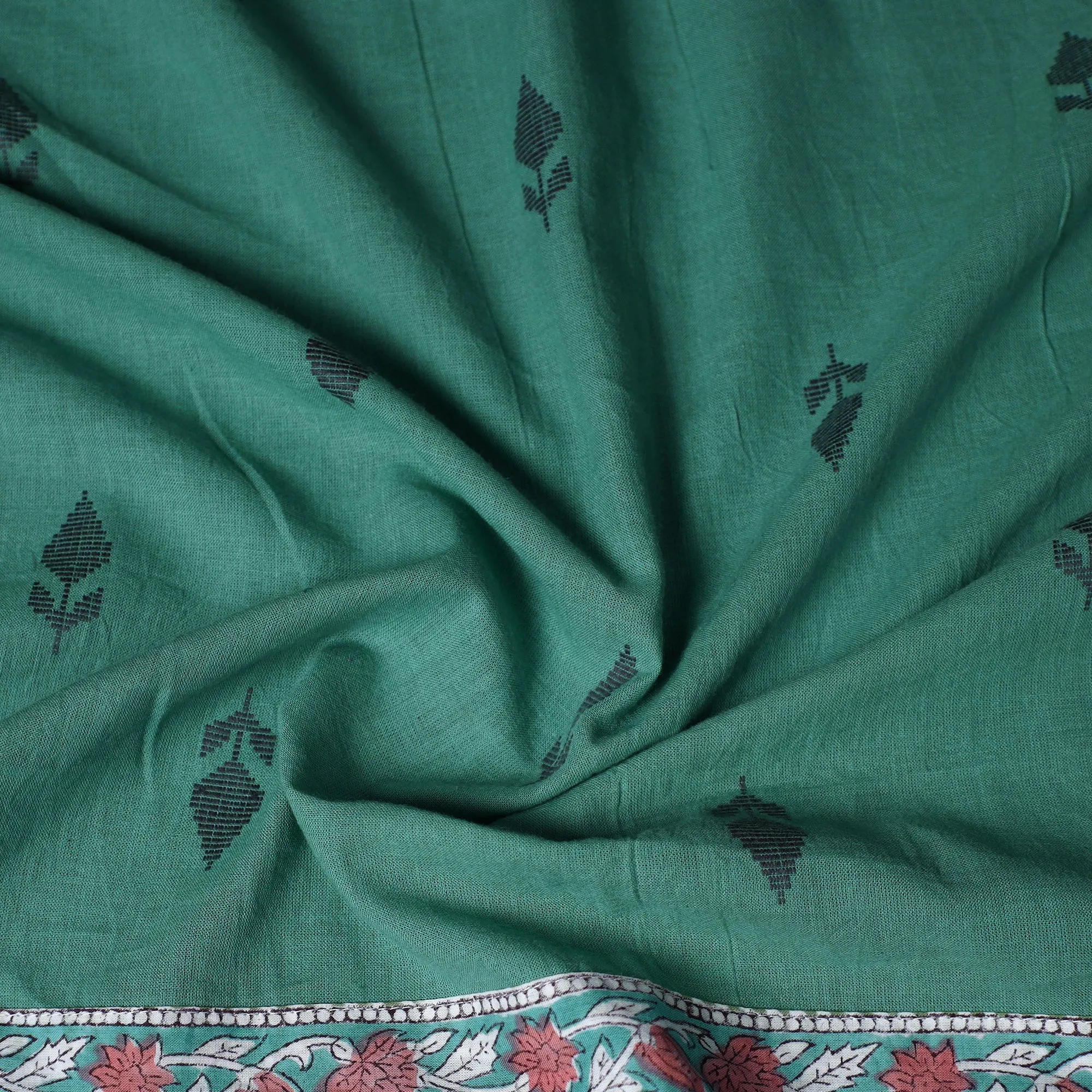 Green - Jacquard Weave Cotton Blouse Piece 01 sold by Itokri product image thumbnail 3