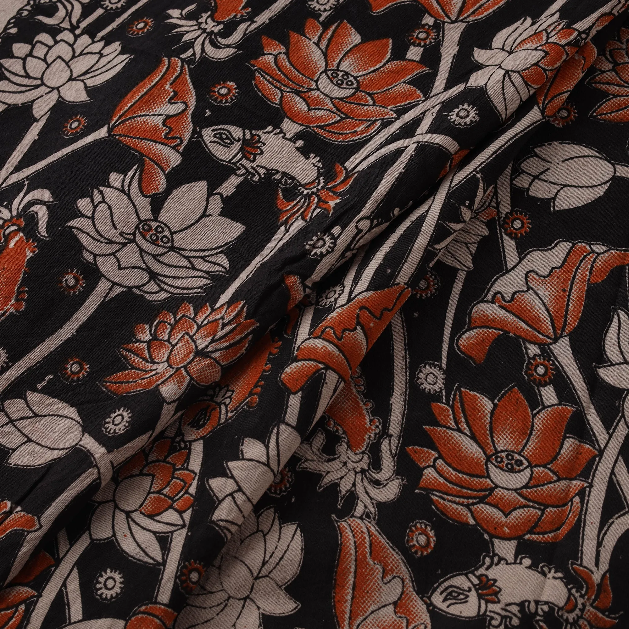 Beige - Kalamkari Printed Cotton Fabric 05 sold by Itokri product image thumbnail 2