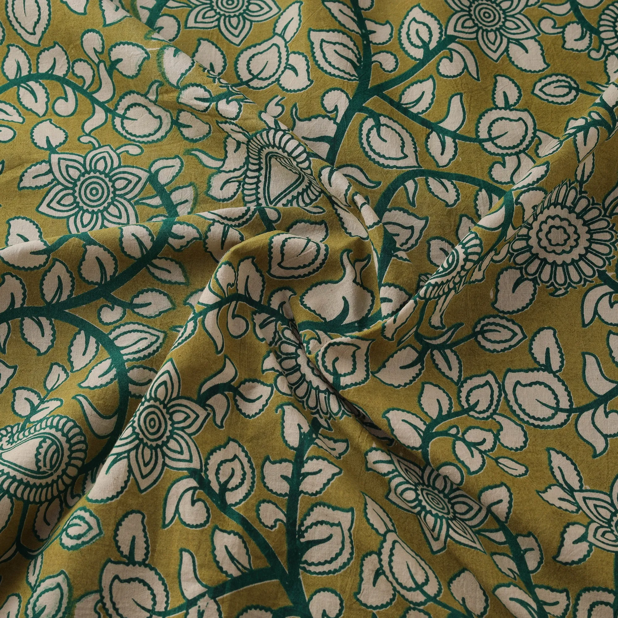 Kalamkari Printed Cotton Fabric 56 sold by Itokri product image thumbnail 3