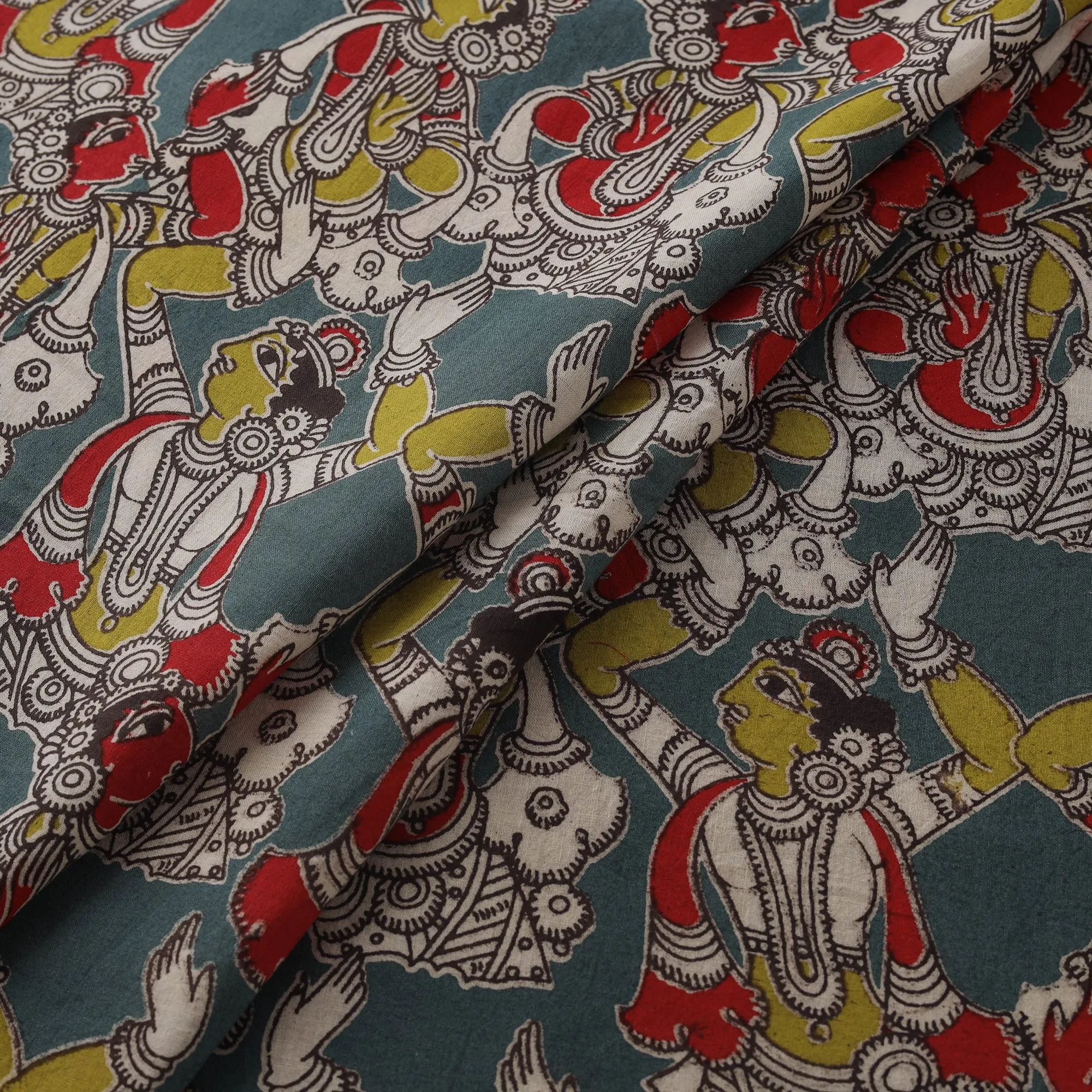 Kalamkari Printed Cotton Fabric 48 sold by Itokri product image thumbnail 2