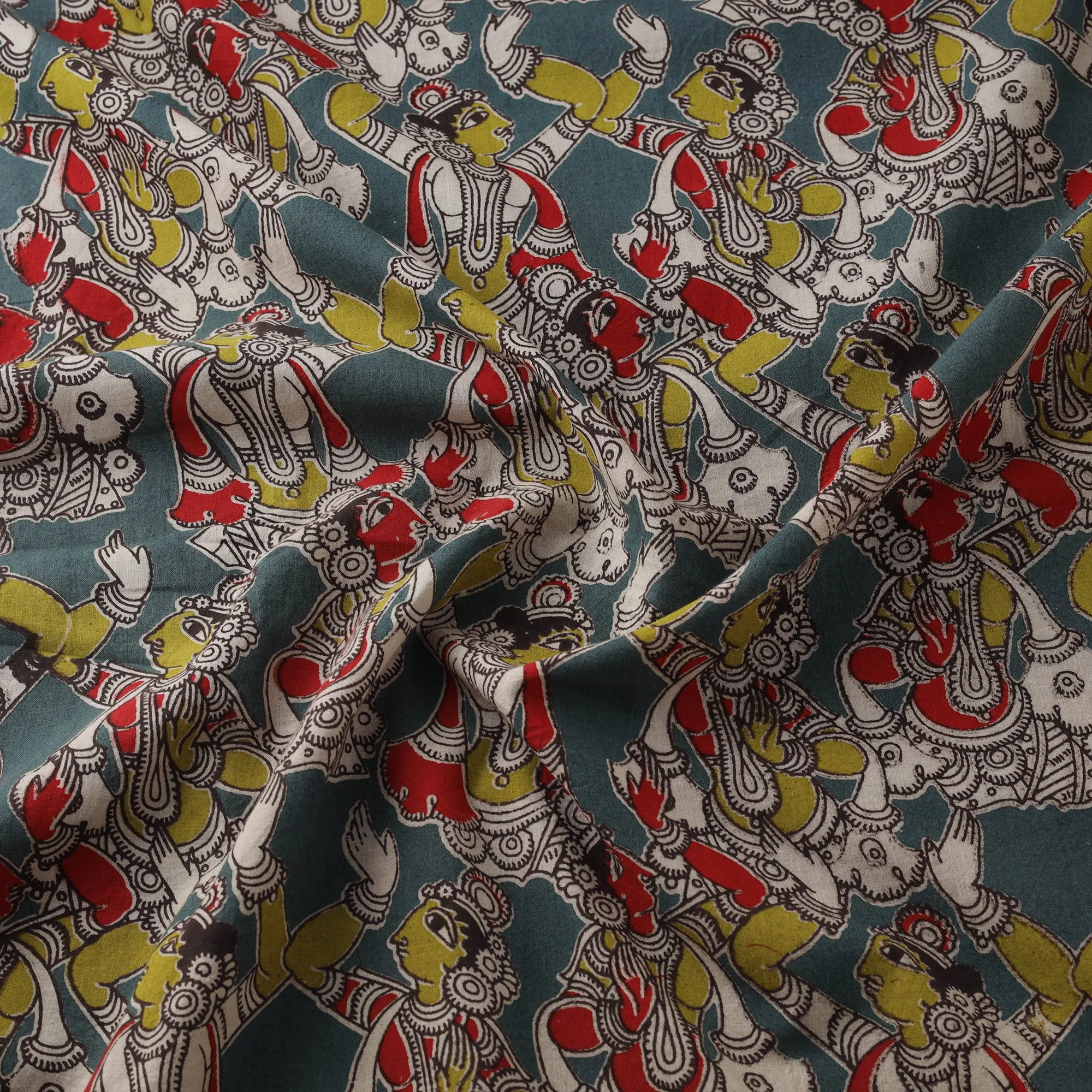 Kalamkari Printed Cotton Fabric 48 sold by Itokri product image thumbnail 3