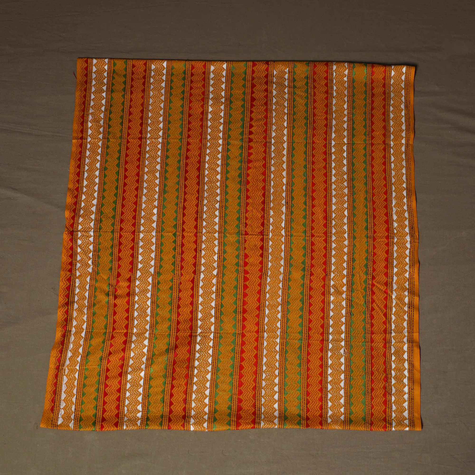 Yellow - Bengal Kantha Hand Embroidered Cotton Blouse Piece 15 sold by Itokri product image thumbnail 3