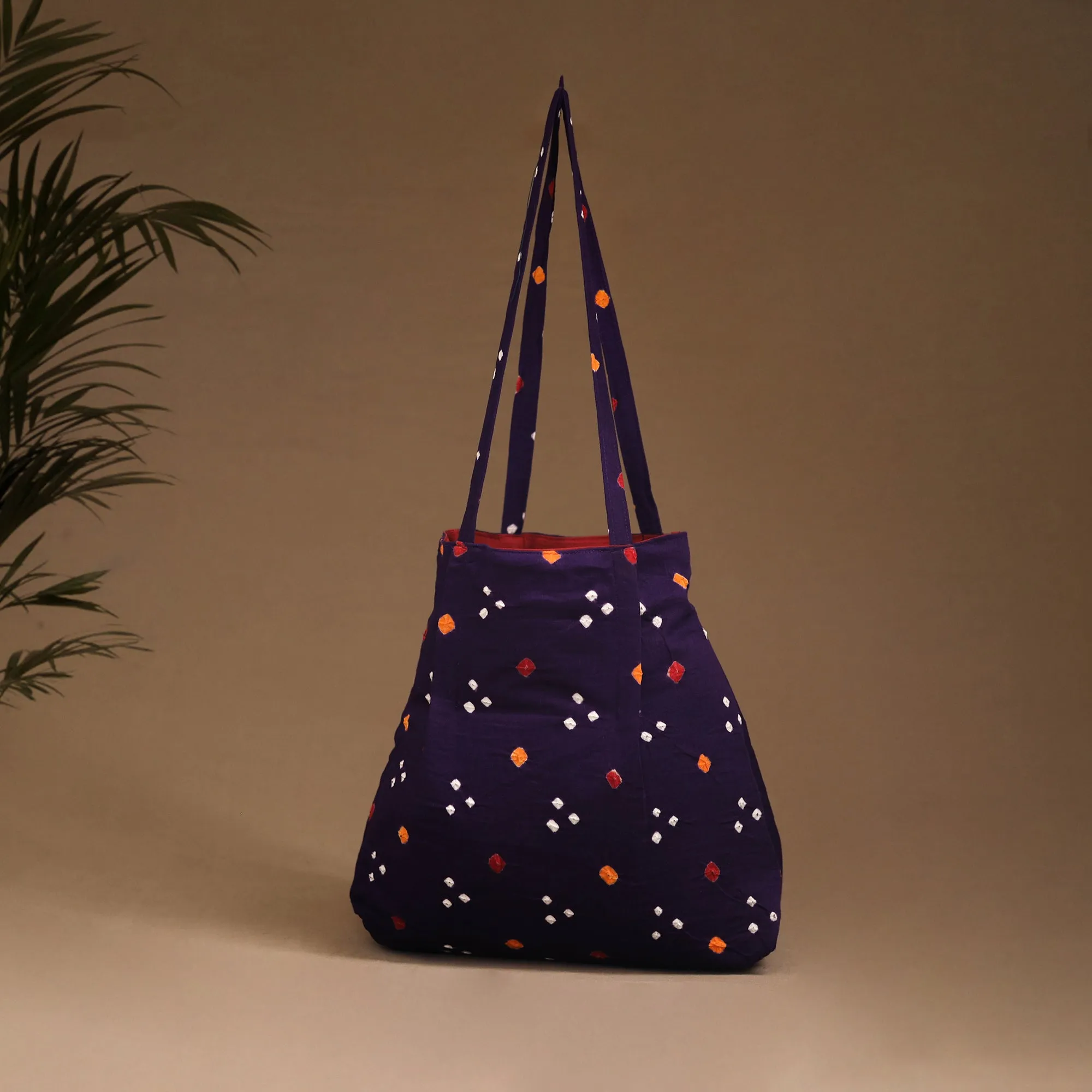 Purple - Handcrafted Fabric Jhola Bag 20 sold by Itokri product image thumbnail 2