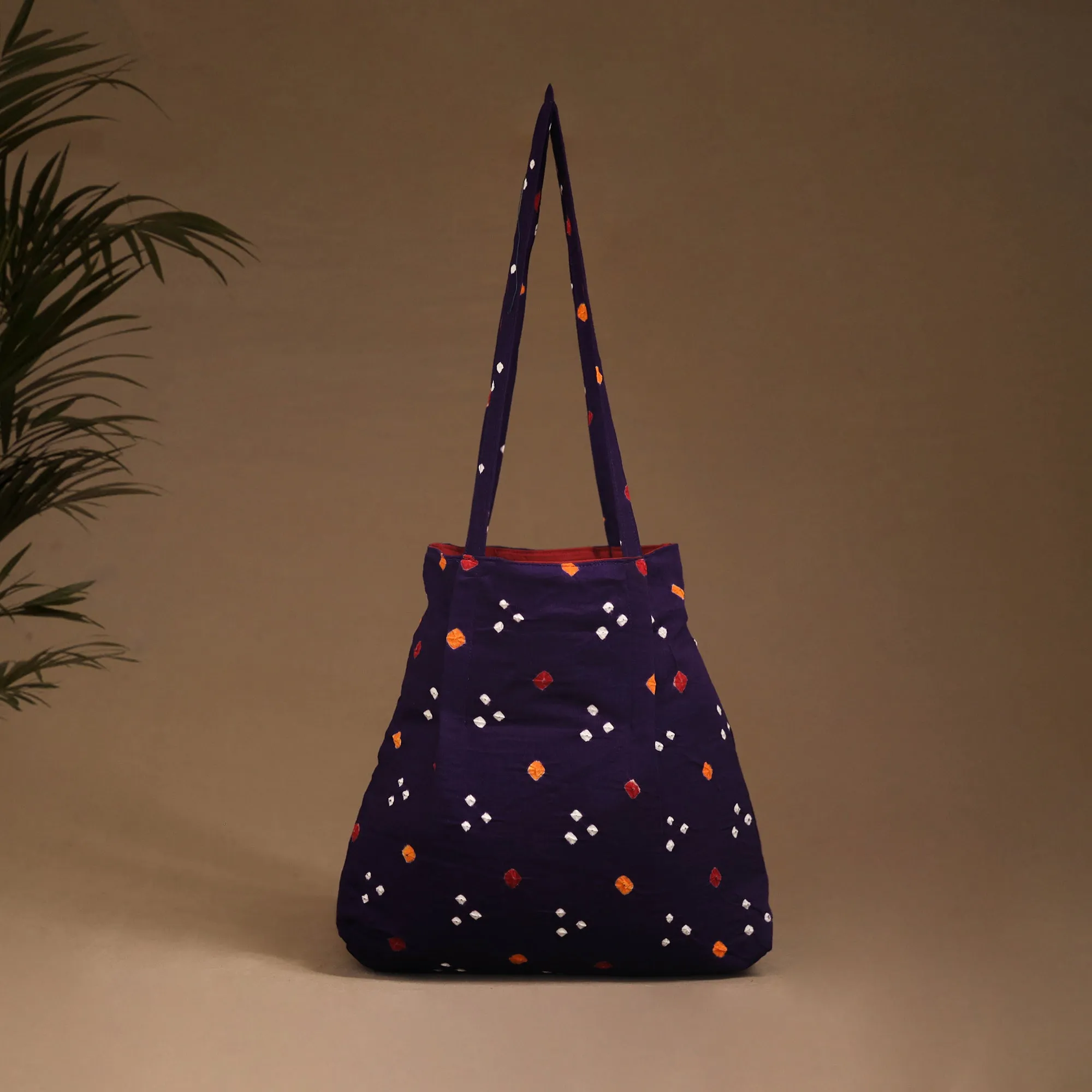 Purple - Handcrafted Fabric Jhola Bag 20 sold by Itokri