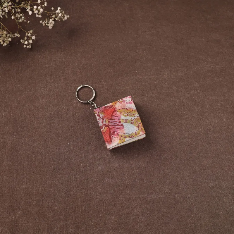 Mini Diary Keychain in Floral Prints Cover 03 made by Itokri