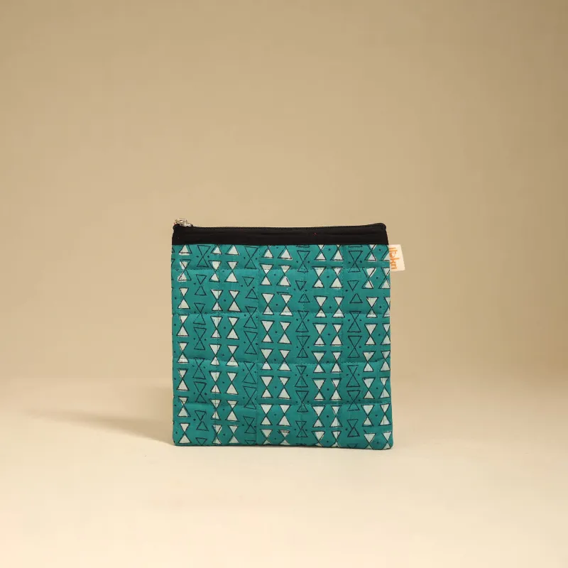 Green - Handmade Quilted Utility Pouch 36 made by Itokri
